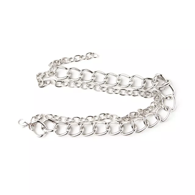 Silvertone Double Row Chunky Choker Necklace at Spencer's