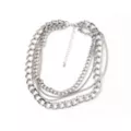 Silvertone Quadruple Row Simple Chain Choker Necklace at Spencer's