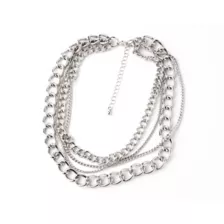 Silvertone Quadruple Row Simple Chain Choker Necklace at Spencer's