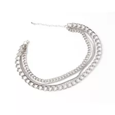 Silvertone Quadruple Row Simple Chain Choker Necklace at Spencer's