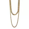 Multi-Pack Goldtone Curb Rope Chain Necklaces - 2 Pack at Spencer's