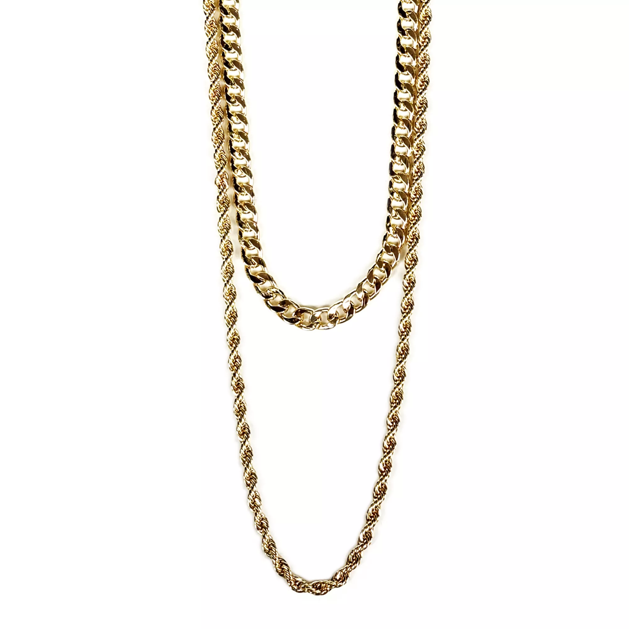 Multi-Pack Goldtone Curb Rope Chain Necklaces - 2 Pack at Spencer's