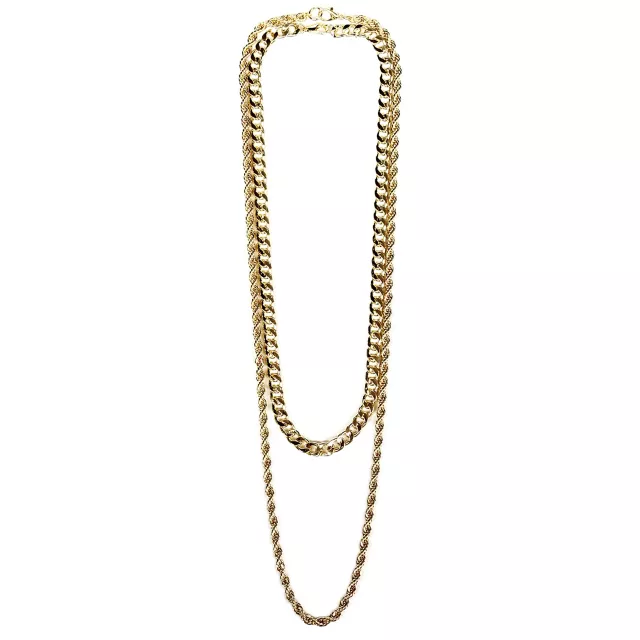 Multi-Pack Goldtone Curb Rope Chain Necklaces - 2 Pack at Spencer's