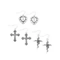Multi-Pack Gothic Cross Dangle Earrings - 3 Pack at Spencer's