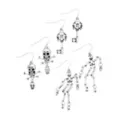 Multi-Pack Skeletal Dangle Earrings - 3 Pack at Spencer's