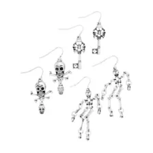 Multi-Pack Skeletal Dangle Earrings - 3 Pack at Spencer's