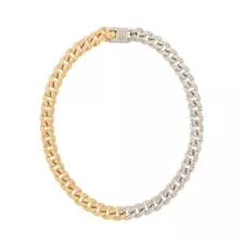 Mixed Silvertone and Goldtone Chain Choker Necklace at Spencer's