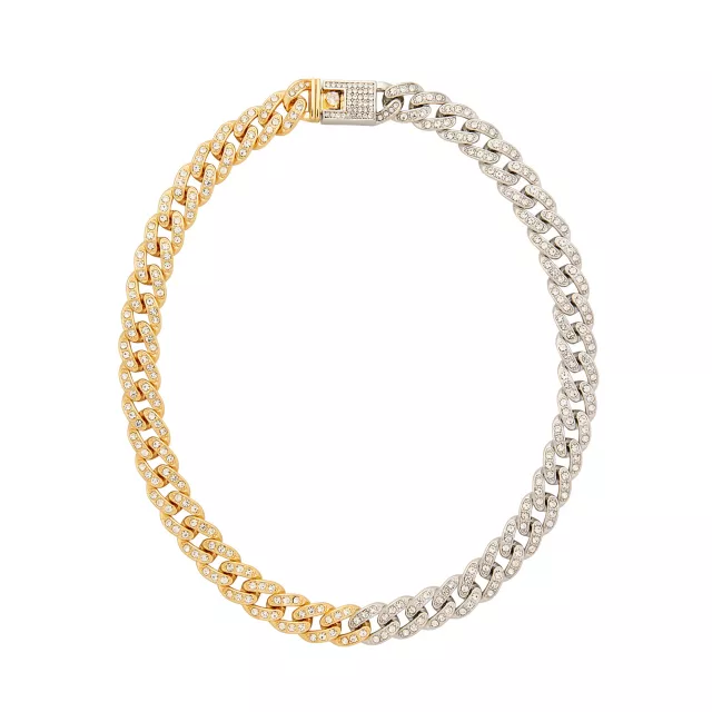 Mixed Silvertone and Goldtone Chain Choker Necklace at Spencer's