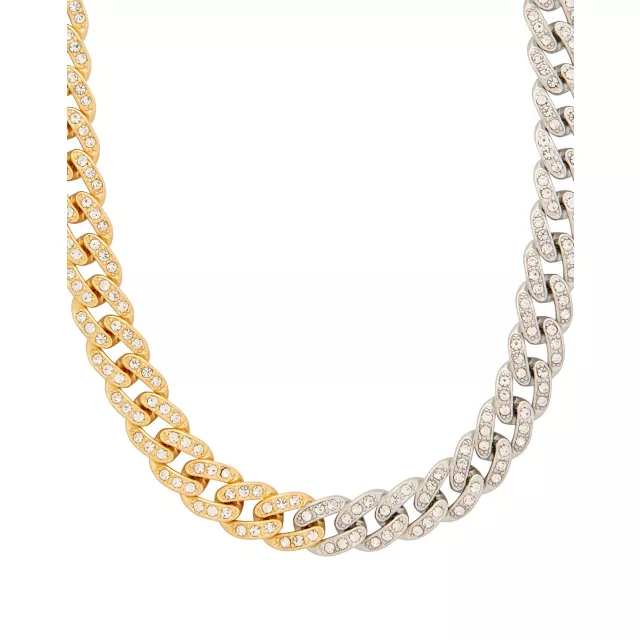 Mixed Silvertone and Goldtone Chain Choker Necklace at Spencer's