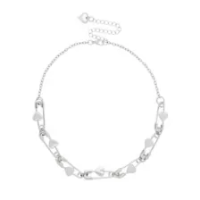 Heart Safety Pin Chain Choker Necklace at Spencer's