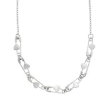 Heart Safety Pin Chain Choker Necklace at Spencer's