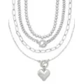 Multi-Pack Heart Chain Choker Necklaces - 4 Pack at Spencer's