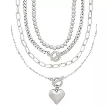 Multi-Pack Heart Chain Choker Necklaces - 4 Pack at Spencer's