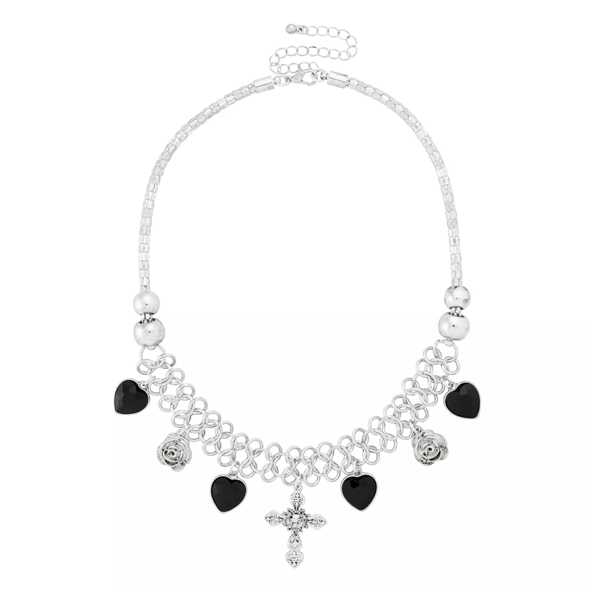 Cross Charm Choker Necklace at Spencer's