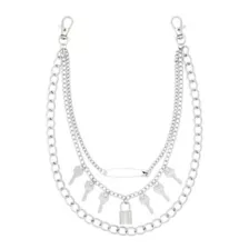 Lock and Key Triple Row Wallet Chain at Spencer's