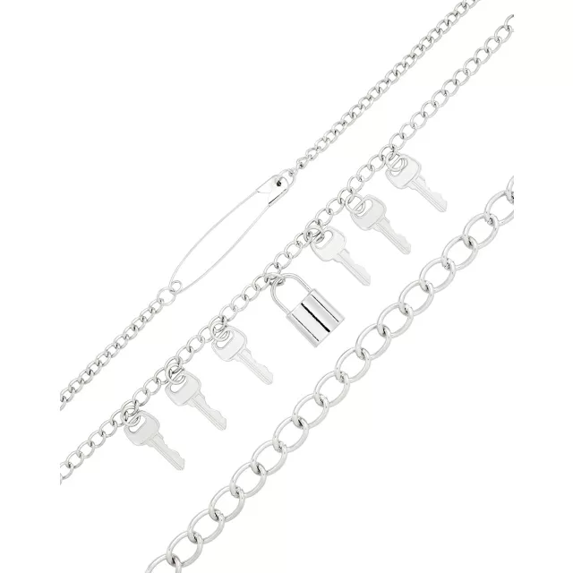 Lock and Key Triple Row Wallet Chain at Spencer's