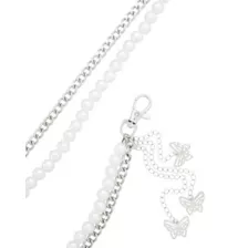 Double Row Pearl Butterfly Wallet Chain at Spencer's