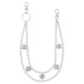 2-Row Heart Wallet Chain at Spencer's