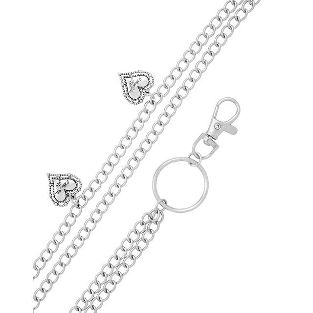 2-Row Heart Wallet Chain at Spencer's