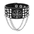 Skull Double Chain Cuff Bracelet at Spencer's