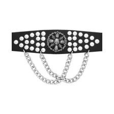 Skull Double Chain Cuff Bracelet at Spencer's