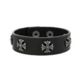 Black and Silvertone Decorative Cross Cuff Bracelet at Spencer's