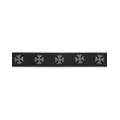 Black and Silvertone Decorative Cross Cuff Bracelet at Spencer's