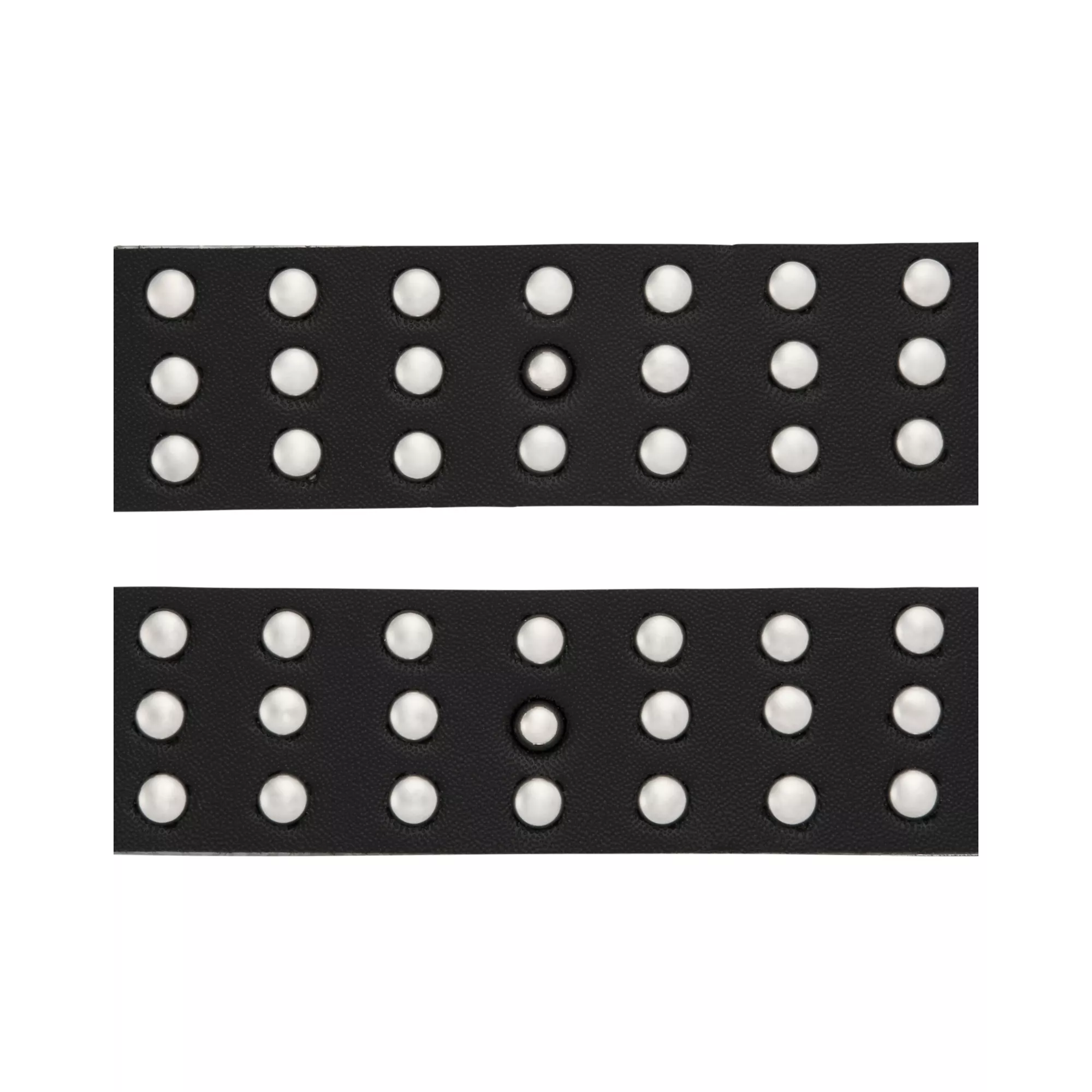 Black Double Buckle Studded Cuff Bracelet at Spencer's