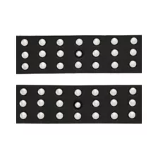 Black Double Buckle Studded Cuff Bracelet at Spencer's