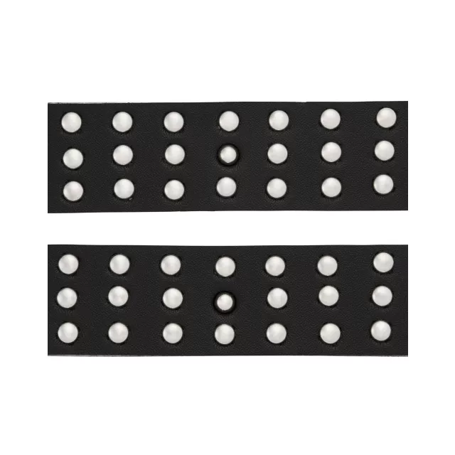 Black Double Buckle Studded Cuff Bracelet at Spencer's
