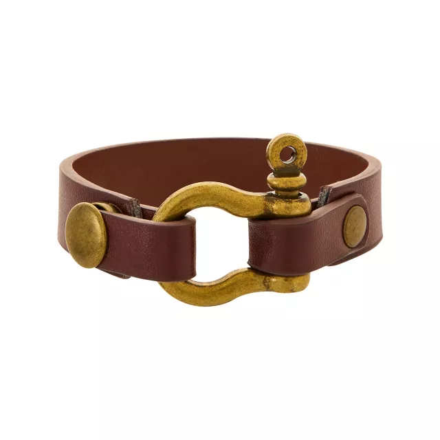 Brown and Goldtone Cuff Bracelet at Spencer's