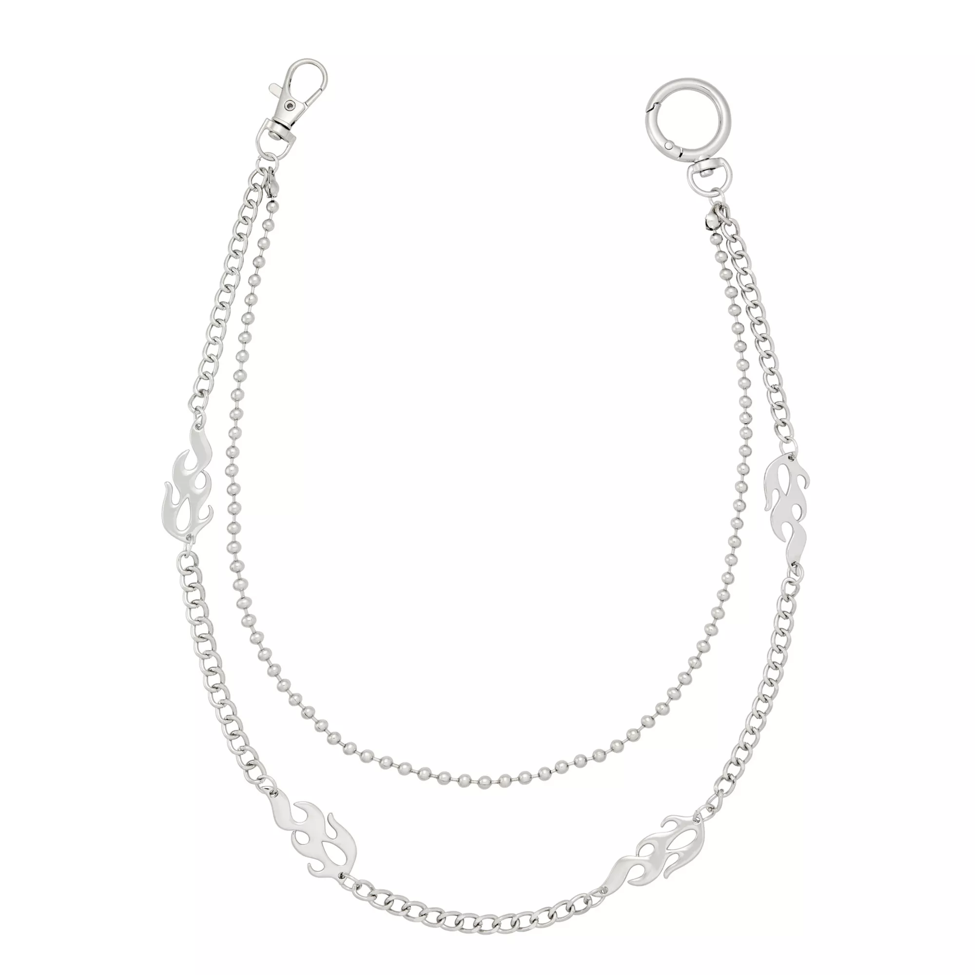 2-Row Flame Wallet Chain at Spencer's