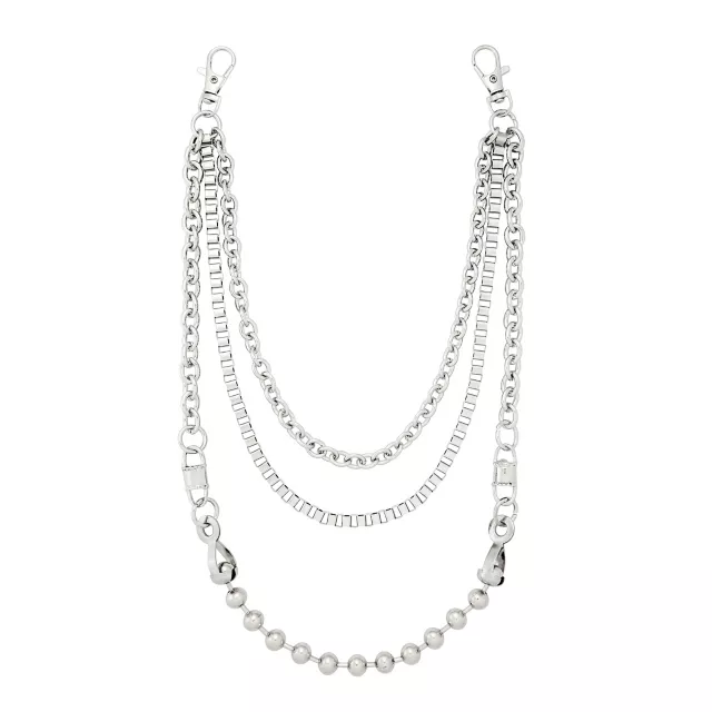 Triple Row Ball Wallet Chain at Spencer's