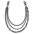 Black Triple Row Wallet Chain at Spencer's