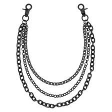 Black Triple Row Wallet Chain at Spencer's