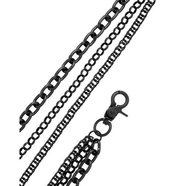 Black Triple Row Wallet Chain at Spencer's
