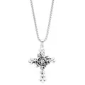 Silverplated Rose Cross Pendant Chain Necklace at Spencer's
