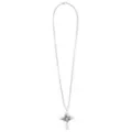 Silverplated Rose Cross Pendant Chain Necklace at Spencer's