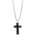 Silverplated Black Cross Pendant Chain Necklace at Spencer's