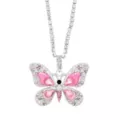 Pink Butterfly Chain Necklace at Spencer's