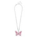 Pink Butterfly Chain Necklace at Spencer's