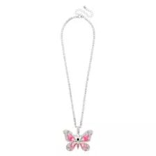 Pink Butterfly Chain Necklace at Spencer's