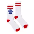 Pabst Blue Ribbon Striped Crew Socks at Spencer's