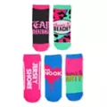Multi-Pack Jersey Shore No Show Socks - 5 Pair at Spencer's