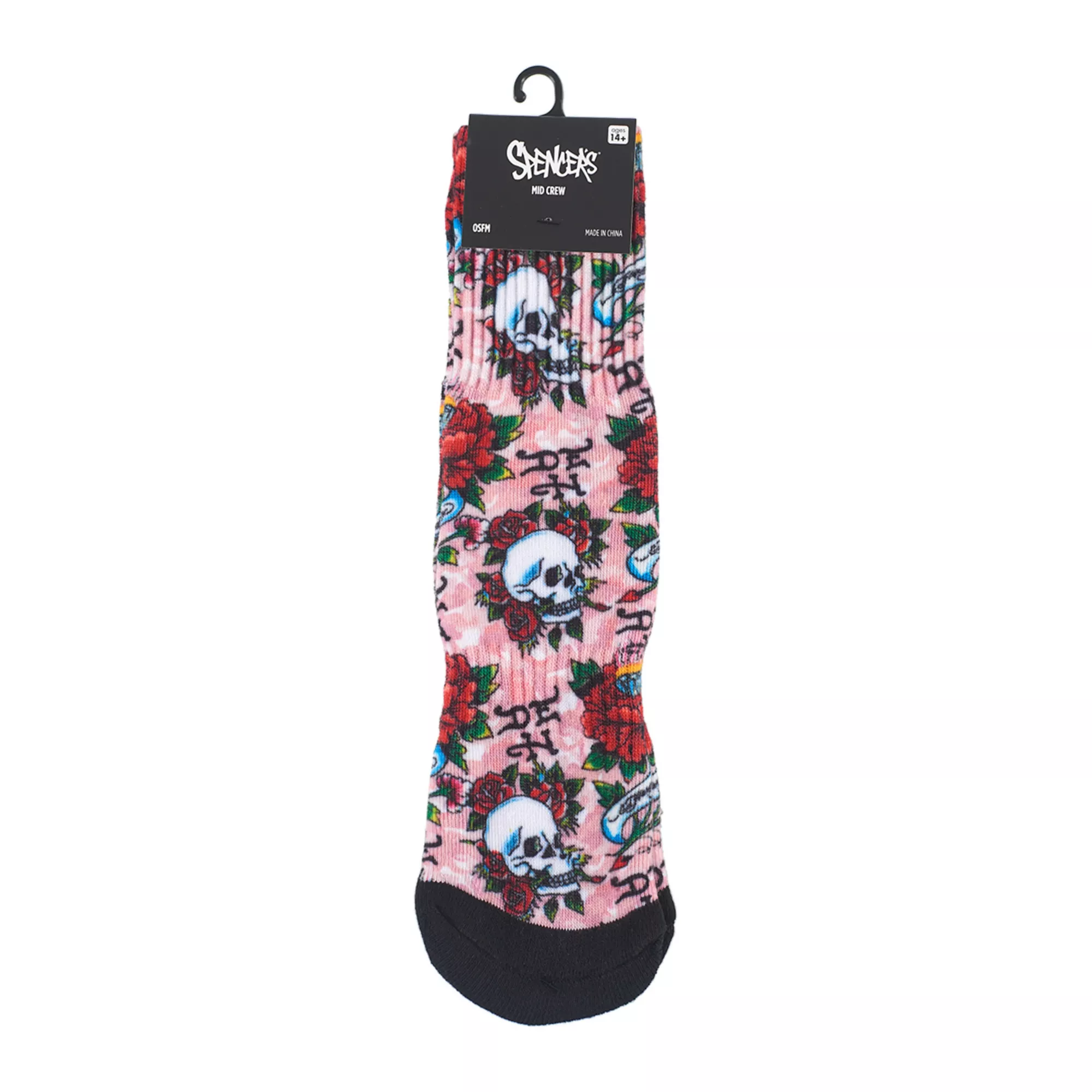 Skull Rose Crew Socks - Ed Hardy at Spencer's