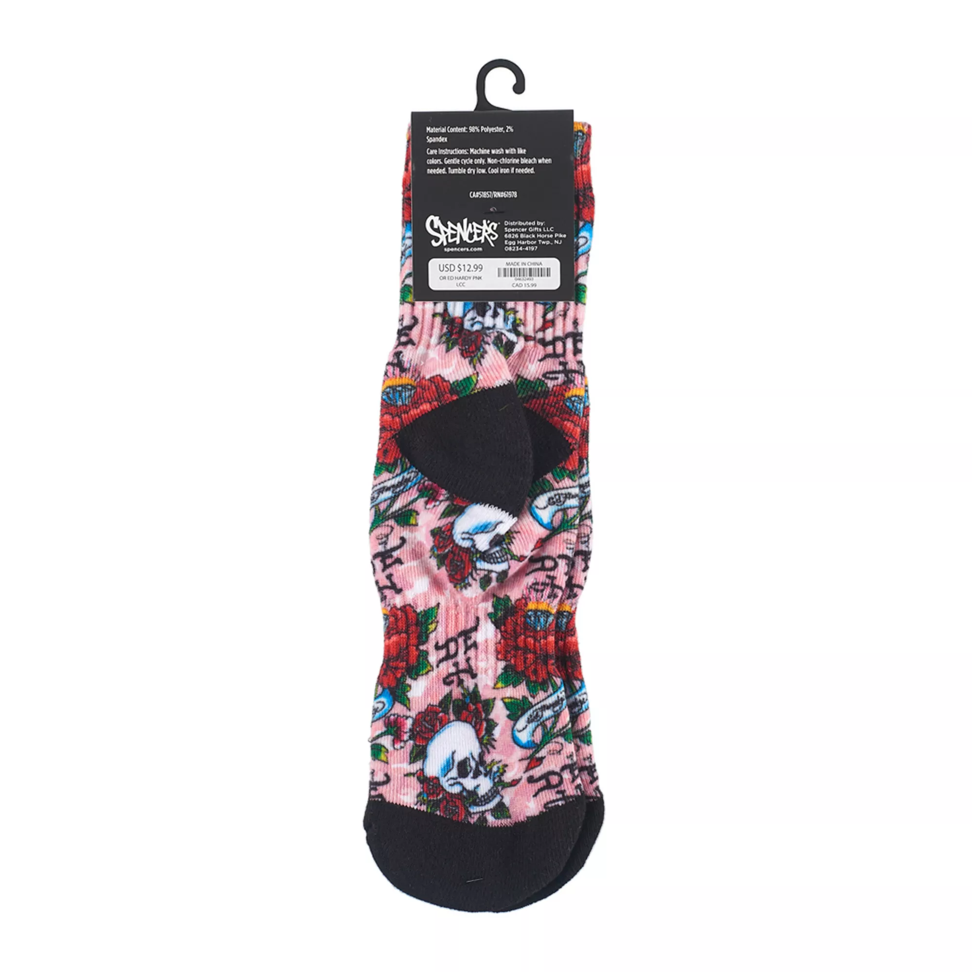 Skull Rose Crew Socks - Ed Hardy at Spencer's