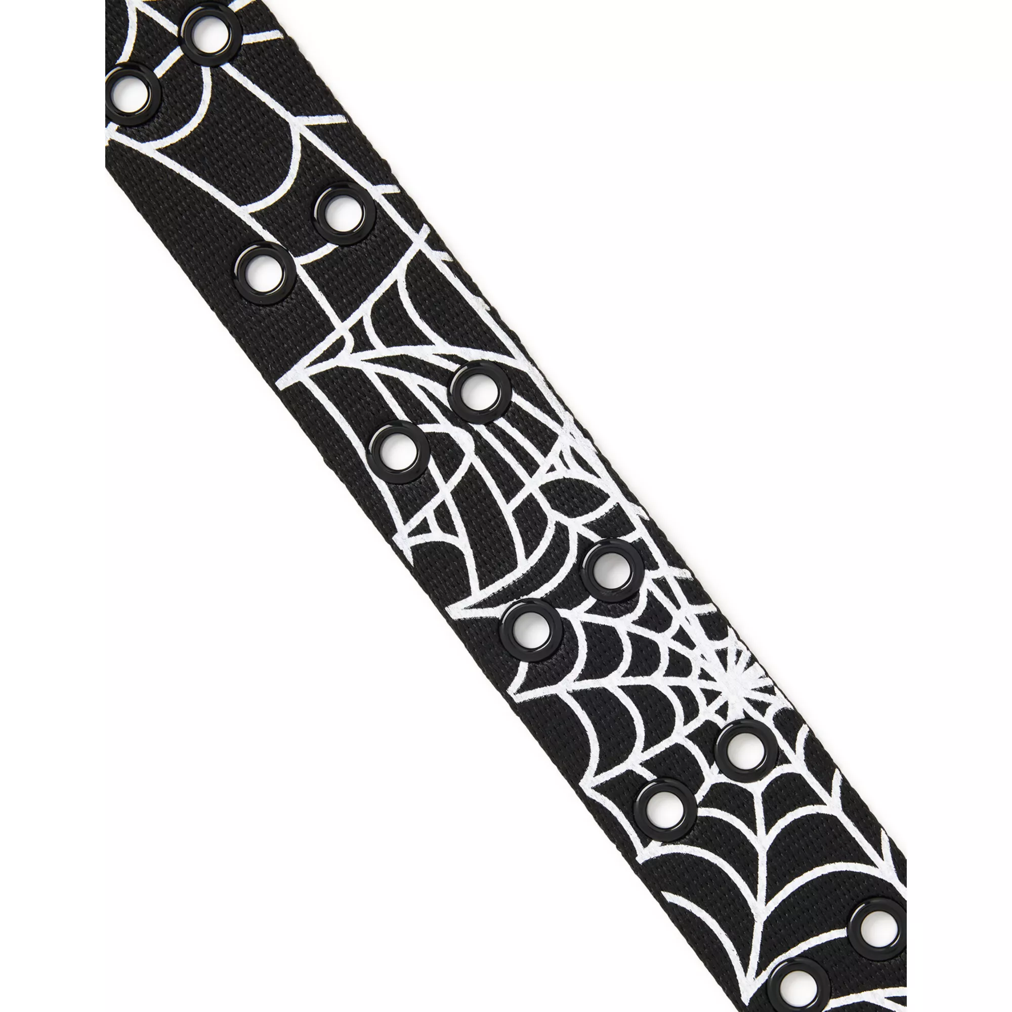 Black and White Spider Web Belt at Spencer's