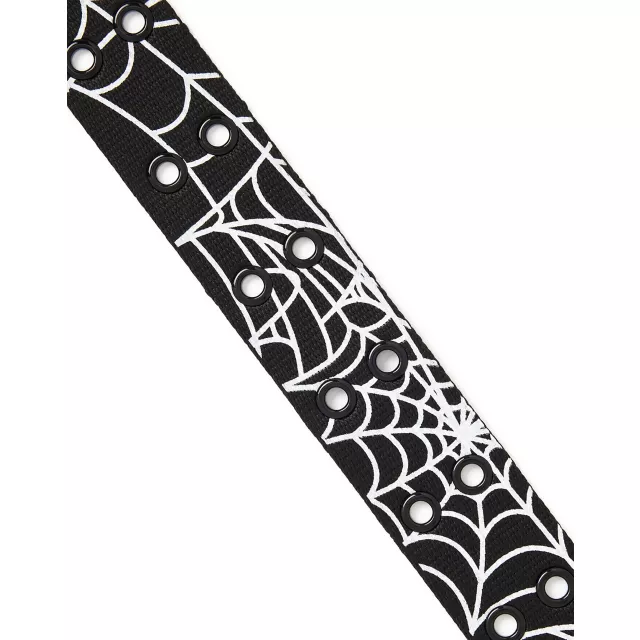 Black and White Spider Web Belt