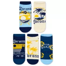 Multi-Pack Corona Beach Club No-Show Socks - 5 Pair at Spencer's