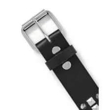 Black and Silvertone Studded Grommet Belt at Spencer's